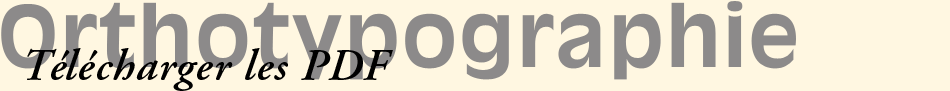 Règles typographiques : Télécharger les PDF